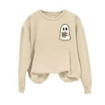 thumbnail image 7 of Craaazy Shirts For Women Cute Ghost Graphic Print Pullover Crewneck Casual Sweatshirt Gifts, 7 of 7
