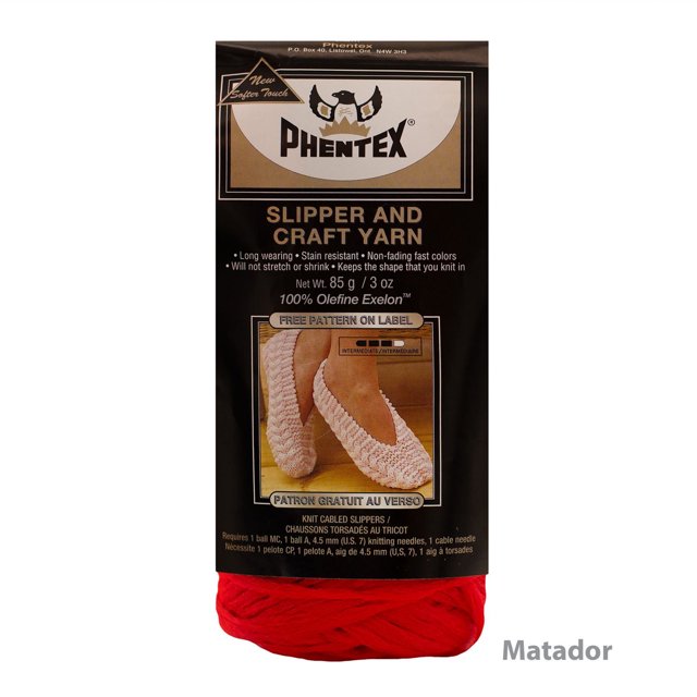 Phentex® Slipper and Craft Yarn, Olefin #4 Medium, 3oz/85g, 164 Yards