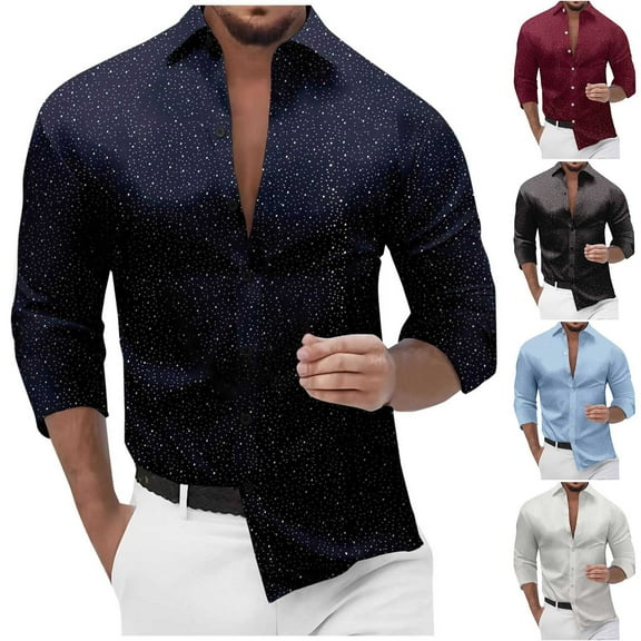 Hinvhai Mens Dress Shirts Wrinkle Free Long Sleeve Button Down Shirts formal Business Shirt White 10(XL)