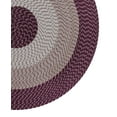 thumbnail image 5 of Better Trends 72" Round Braided Rug 100% Polypropylene Durable and Stain Resistant Reversible Indoor Area Utility Rug, Country Stripe Collection - Burgundy Stripe, 5 of 5