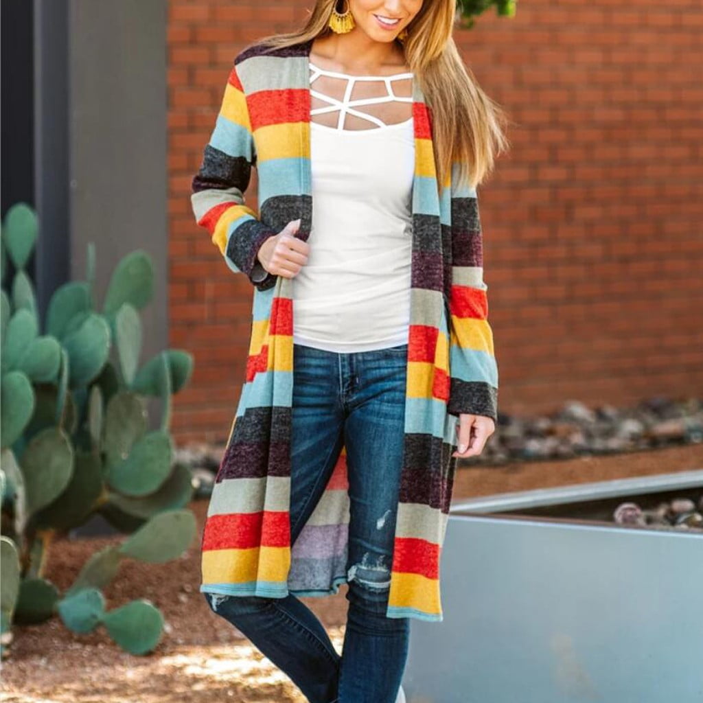 Women Long Sleeve Cardigan Tops Casual 