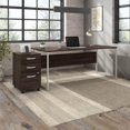 thumbnail image 7 of Hybrid 72W x 36D Computer Desk with Drawers in Black Walnut - Engineered Wood, 7 of 7