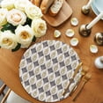 thumbnail image 2 of Round Placemats Geometric Floral 15 inch Set of 4 Table Mats for Dining Table Abstract Vintage Brown Heat Resistant Non-Slip Kitchen & Home Decorative Place Mat Set, 2 of 8