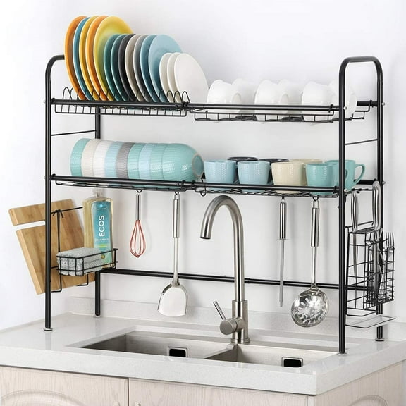 Stainless Steel 2-Tier Adjustable Dish Rack