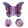 thumbnail image 3 of Unique Bargains Women's Butterfly Hair Clips 2 Pcs Purple 4.45"x3.23"x1.38", 3 of 5