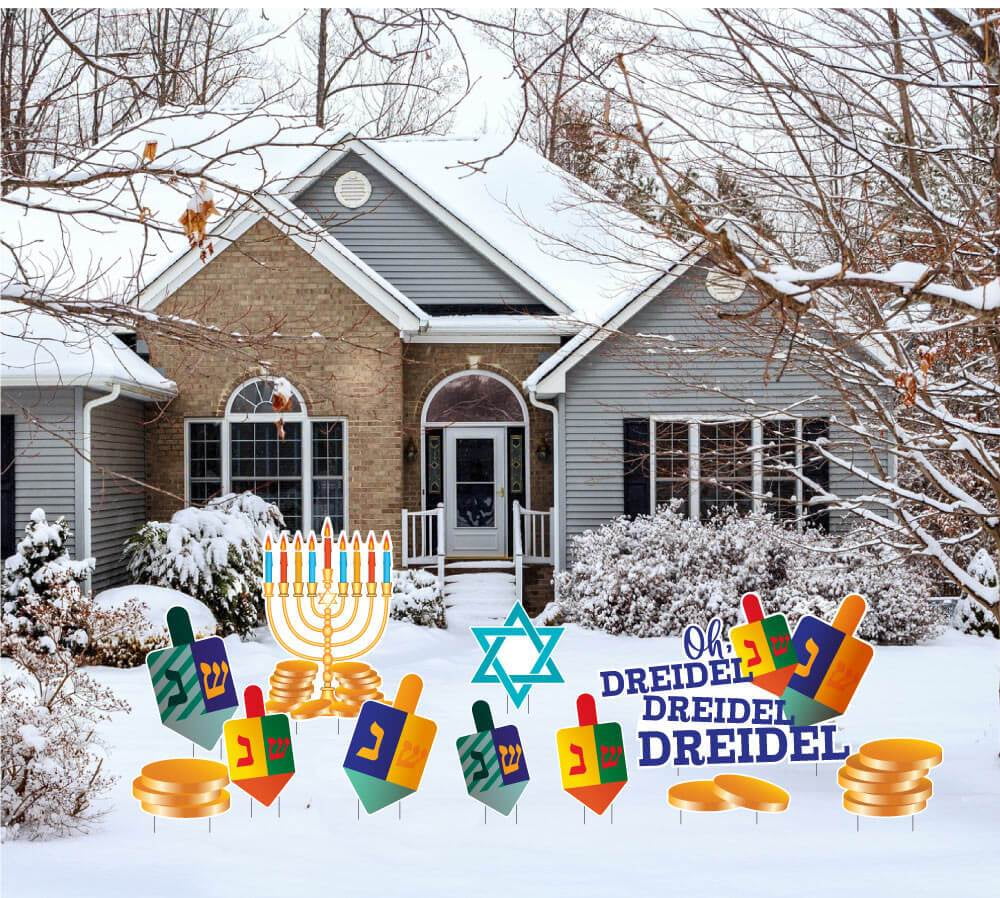 VictoryStore Dreidel Dreidel Dreidel Hanukkah Yard Decoration Set