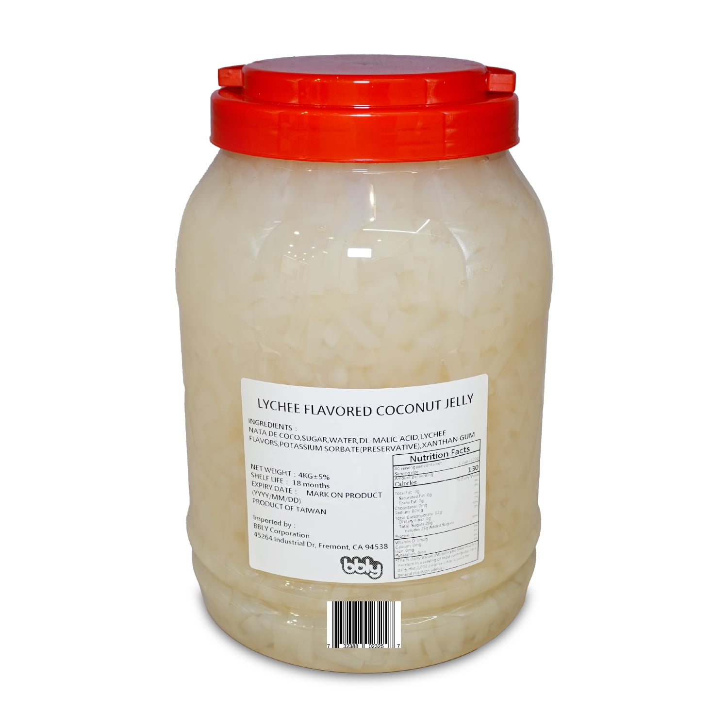 BBLY Lychee Jelly, 8.5 lbs (Pack of 4)