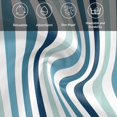 thumbnail image 5 of Teal Blue Stripe Cloth Napkins, Ombre Geometric Aqua Vertical Striped Washable and Reusable Dinner Napkins Set of 4, Table Napkin for Kitchen Party Birthday Wedding Hotel Housewarming 20"x20", 5 of 8