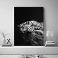 thumbnail image 2 of Mudket Framed Black and White Leopard Canvas Wall Art, Sleeping Leopard Print, Modern Animal Wall Decor for Bedroom Living Room - 12"L x 8"W, 2 of 10
