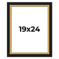 19x24 Frame Gold Real Wood Picture Frame Width 2.25 Inches | Interior Frame Depth 0.5 Inches |