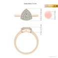 thumbnail image 4 of ANGARA Natural Trillion Composite Diamond Halo Ring in 14K Rose Gold for Women (Size-3.3mm| Color-K| Clarity-I3) | April Birthstone, Anniversary, Jewelry Gift for Women | Natural Diamond Ring, 4 of 8