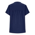 thumbnail image 5 of Kelon Short Sleeve Womens Linen Cotton Tops Vacation Casual Outfits Blouses Dressy Casual Summer Outfits 2026, 5 of 9
