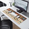 thumbnail image 2 of Long Mouse Pads for Desk,Ethnic Geometric Striped Pattern Desk Mats on Top Of Desks, Desk Mouse Pad Extra Large with 3mm Non-Slip Base and Stitched Edge for Gaming,Office,Work,Home 31.5"x11.8", 2 of 6