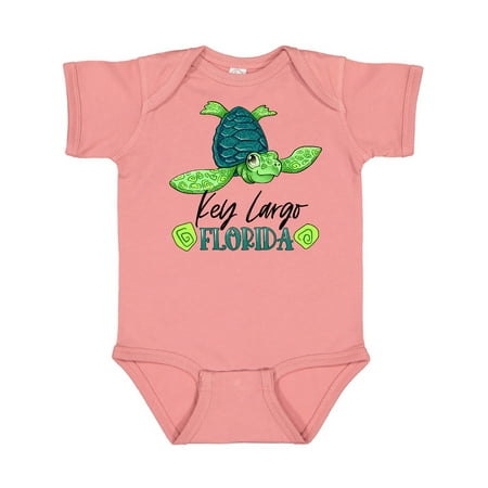 

Inktastic Key Largo Florida Happy Sea Turtle Gift Baby Boy or Baby Girl Bodysuit