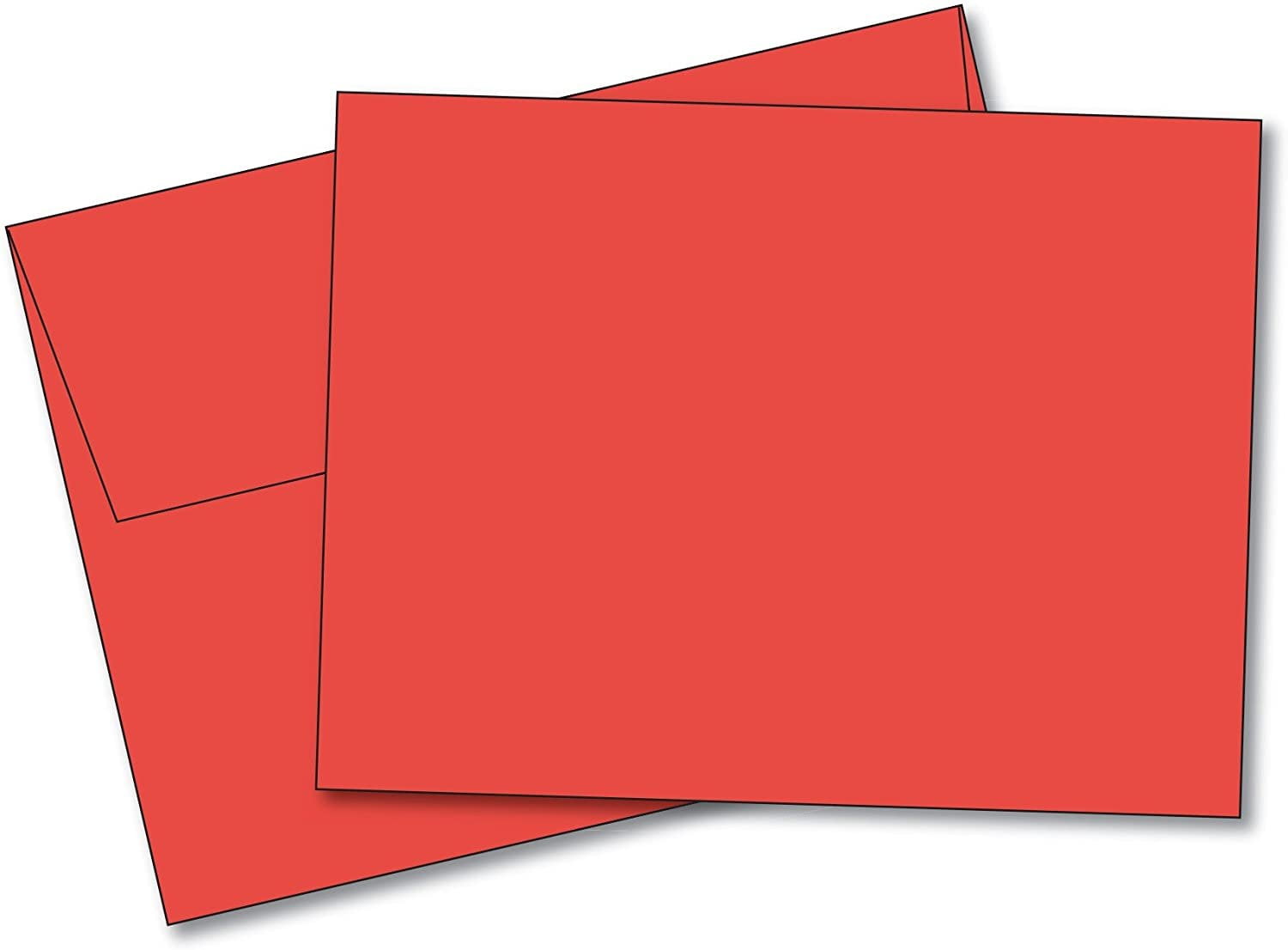 Blank Color Note Cards Uncoated, 4 1/2 X 6 Inches Cards - 40 Cards and  Envelopes - (These Are NOT Fold Over Cards) (Pink)
