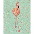 thumbnail image 2 of Augustine, Jodi 20x24 Black Ornate Wood Framed with Double Matting Museum Art Print Titled - Flamingo portrait II, 2 of 4