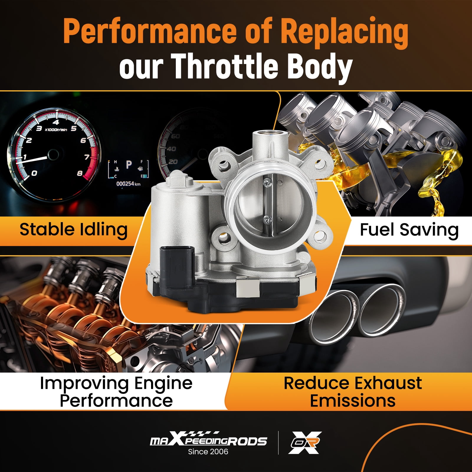 maXpeedingrods 12671379 Electronic Throttle Body for Buick Encore 1.4L 2016-2019, for Chevrolet Cruze 2017-2019 Equinox 2018-2020 Malibu 1.5L 2016-2020, for GMC Terrain 1.5L 2018-2020