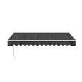 thumbnail image 4 of ALEKO Manual Retractable Home Patio 10 x 8 feet Awning Black Canopy Sunshade, 4 of 8