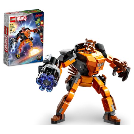 UPC: 0673419376587 | LEGO Marvel Rocket Mech Armor Set 76243  Guardians of the Galaxy Racoon Action Figure Super Heroes Toy  Avengers Gift Idea for Kids 6+