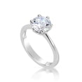 thumbnail image 2 of 2Ct Lab Created Diamond Round Cut Solitaire Leady Engagement Ring 14K White Gold Plated, 2 of 4