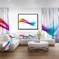 thumbnail image 3 of Designart - Rainbow Shade Waves - Abstract Framed Canvas art print, 3 of 4