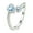 Light Blue, variant on Adjustable Ring Birthstone Couple's Ring Heart Constellations Birthday Jewelry