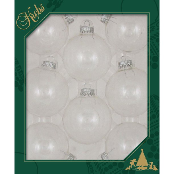 Christmas by Krebs Seamless Glass Christmas Ornaments Clear 2 5/8