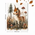 thumbnail image 3 of Qisvanset Framed Canvas Wall Art, 12x16 Inch Boho Unicorn Mushroom Woodland Nursery Art, 3 of 5