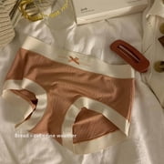 Fesfesfes Womens Bikini Underwear Womens Naked Seamless Underwear Cotton Thread Comfortable Breathable Briefs