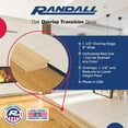 thumbnail image 2 of Randall Manufacturing 1 1/2" Overlap Floor Transition Strip, Solid Oak Molding, 36" X 6", 2 of 5