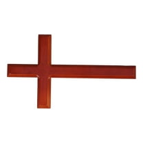 HEANUJJ Dark Red Unfinished Wood Cross Wall Hanging Home Decor 11.8 x 6.9 x 0.6 inches Christian Decoration