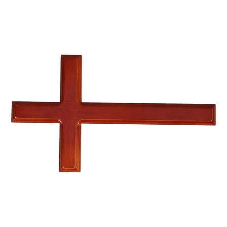 HEANUJJ Dark Red Unfinished Wood Cross Wall Hanging Home Decor 11.8 x 6.9 x 0.6 inches Christian Decoration