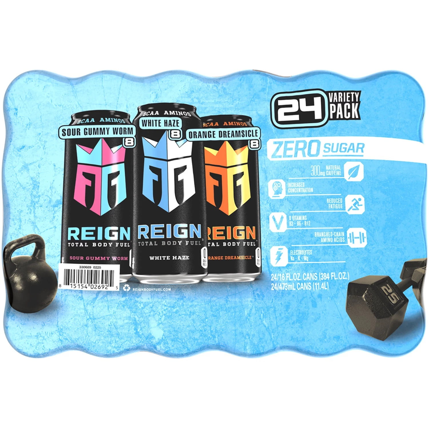 Reign Total Body Fuel Variety Pack, 16 Fluid Ounce (Pack of 24)