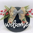thumbnail image 2 of CSCHome 11.81inch Welcome Sign for Front Door ,Floral Farmhouse  Sign for Front Porch Decor(Black 2), 2 of 5