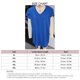 thumbnail image 2 of Blusa de manga corta con cuello en V para mujer, de gran tamaño, informal, holgada, elegante, con cuello en V, para trabajo de oficina, azul, 5XL, 2 of 2