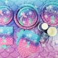 thumbnail image 3 of Mermaid Birthday Decorations - 162Pcs Mermaid Party Supplies Including mermaid plates and napkins, Mermaid Tablecloth, Pink Forks for Kids Under the Sea Mermaid Birthday Party Supplies, Serves 40, 3 of 6