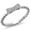 Silver, variant on Clear Cubic Zirconia Bow Tie Beaded Band Ring Sterling Silver Size 4