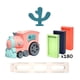 thumbnail image 2 of Tren eléctrico de construcción automática, bloques de construcción, juguetes para niños pequeños rosa con 180 piezas, 2 of 9