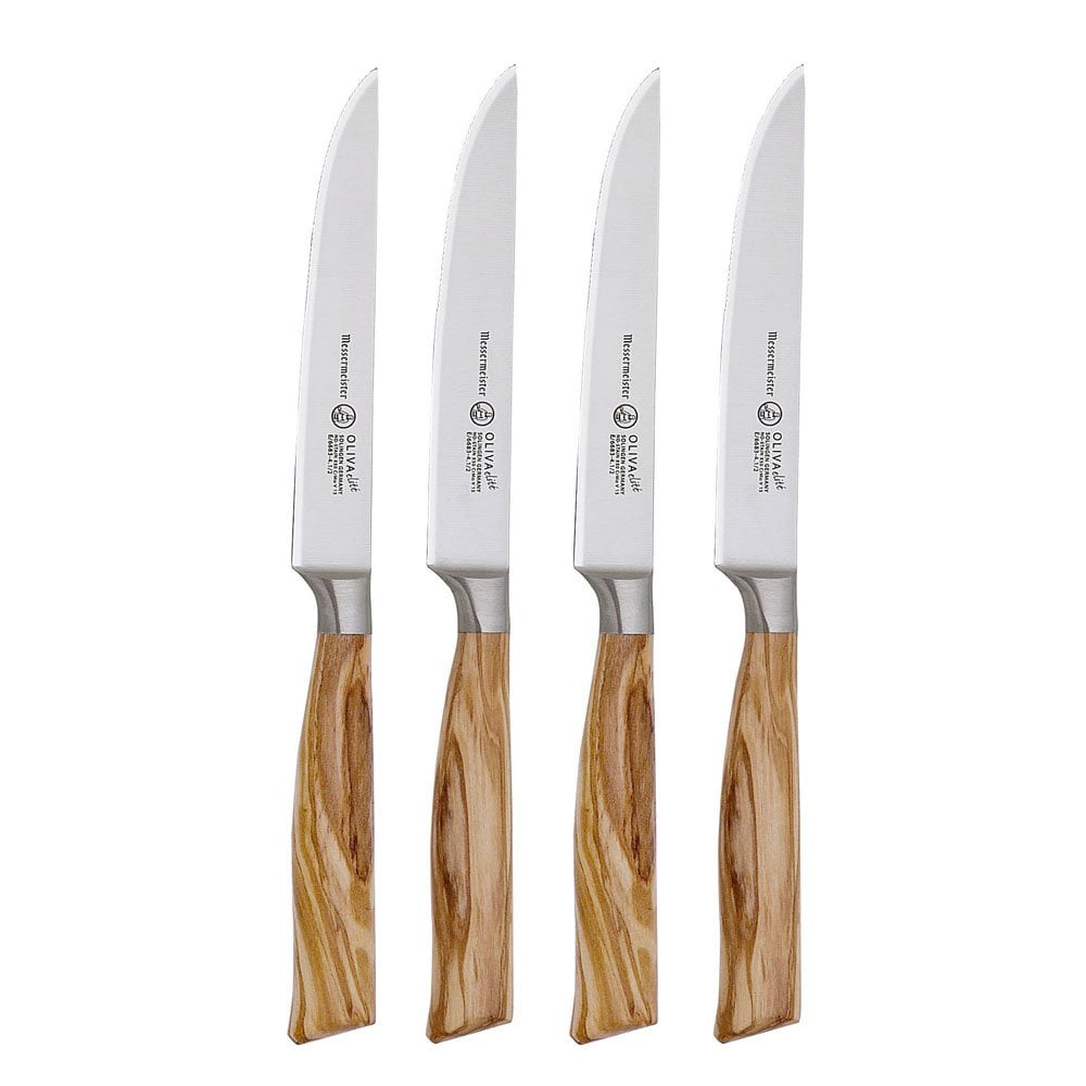 Messermeister Oliva Elité 4 Piece Fine Edge Steak Knife Set Walmart