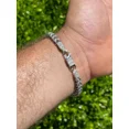 thumbnail image 3 of Bracelet Tennis Cluster Moissanite White Cut Round Ct 6 Men's 14K Plated Gold White, 3 of 4