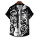 thumbnail image 2 of Camisa hawaiana con estampado 3D de música, guitarra de piano, camisa holgada en blanco y negro para hombre, blusa informal de verano para fiesta en la playa y la calle, 2 of 5