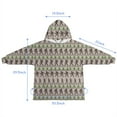 thumbnail image 7 of Brown Bigfoot and Pine Tree Pattern Blanket Hoodies for Kids 6-13YR Oversize Wearable Blanket Hoodies for Boys Girls Teens, 7 of 7