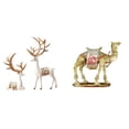 thumbnail image 1 of Conjunto De Esculturas Coleccionables Europeas De Reno Y Camello, Estatuas De Resina únicas Para Amantes De Los Animales, Para La Entrada Del Hogar, Estante, Decoración De La Sala De Estar., 1 of 8
