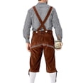 thumbnail image 4 of DYMADE Men Oktoberfest Plaid Shirt And Embroidered Suspender Pants Set, 4 of 6