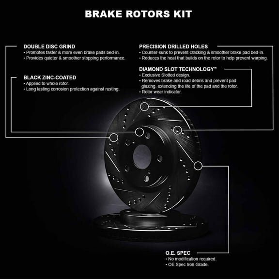R1 Concepts Rear Brake Rotor Kit