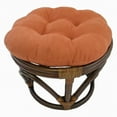 thumbnail image 2 of 18-inch Round Solid Twill Tufted Footstool Cushion - Royal Blue, 2 of 5