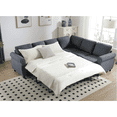 thumbnail image 3 of Sleeper Sofa, 2 in 1 Pull Out Couch Bed,6 seater sofa bed, L Shaped Sleeper Sectional Sofa Couch,104'' Large combined sofa Bed in living room, Dark Gray, 3 of 7