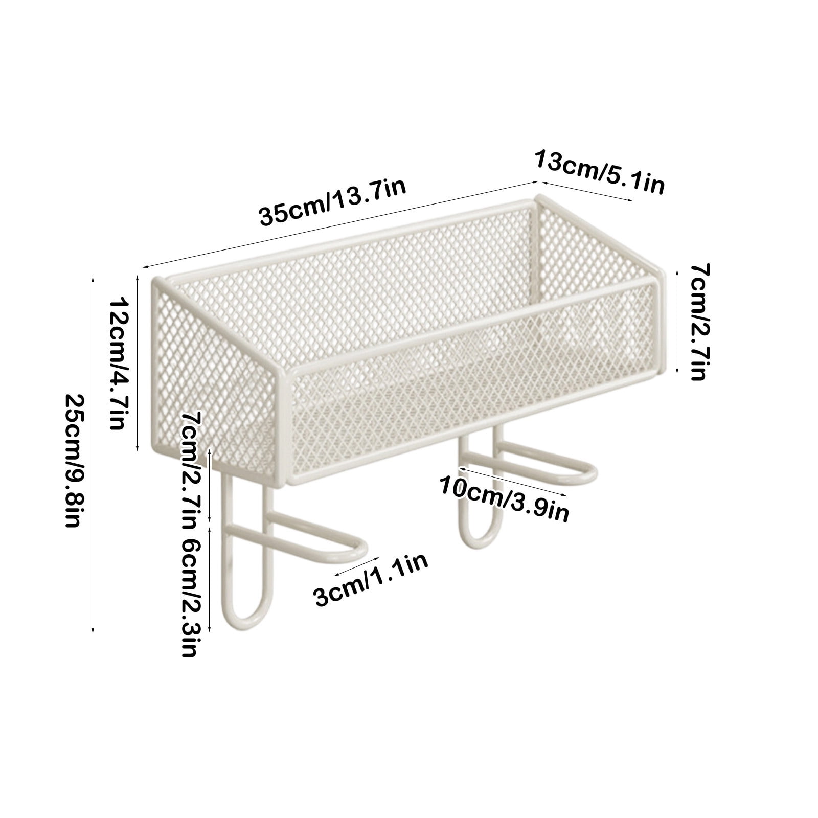 Litrail Over Toilet Storage Rack, No Drill Iron Mesh Organizer with Ample Space for Bathroom Toiletries, Black/White Optional