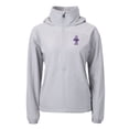 thumbnail image 2 of Women's Cutter & Buck  Gray Kansas State Wildcats Vault Charter Eco Recycled Half-Zip Anorak Jacket, 2 of 3