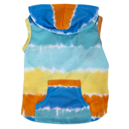 Vibrant Life Multi Colored Rainbow Stripe Tie Dye Hoodie XXS